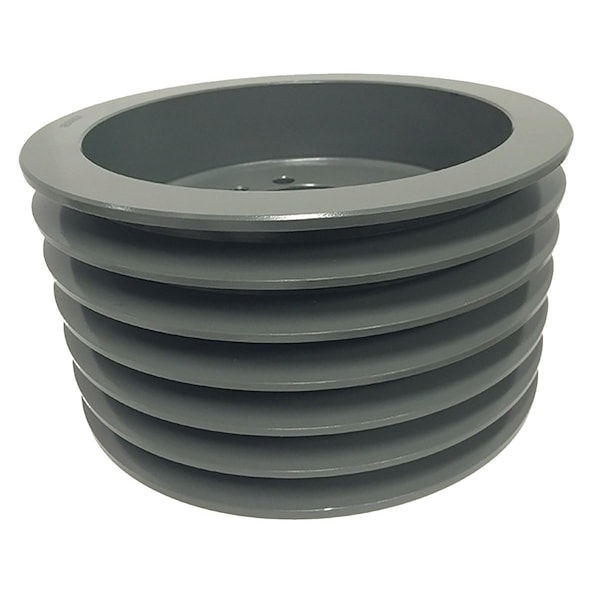 B&B Manufacturing Bushing 6 Groove V-Belt Pulley 5.35 inch OD 6B50SD - main